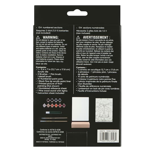 Light Up Candelabra Bats Paint-by-Number Acrylic Surface Kit by Artist's Loft®